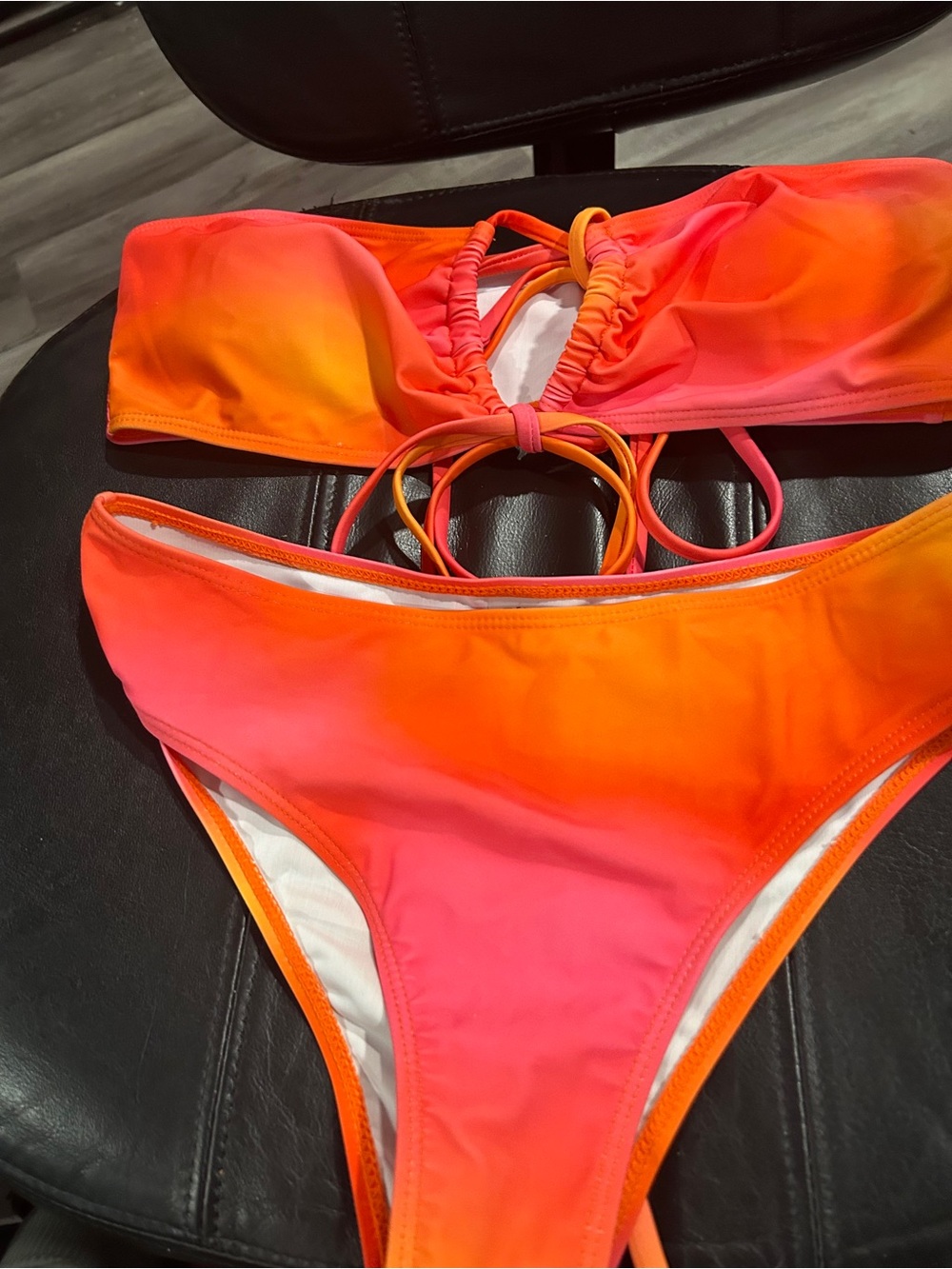 Micas Vibrant Ombre Bikini Set - Pink & Orange